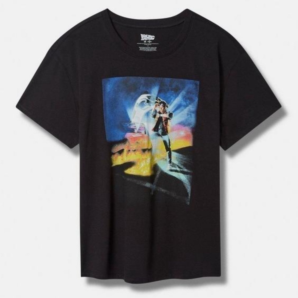Torrid Back To The Future Relaxed Fit Cotton Boxy Tee